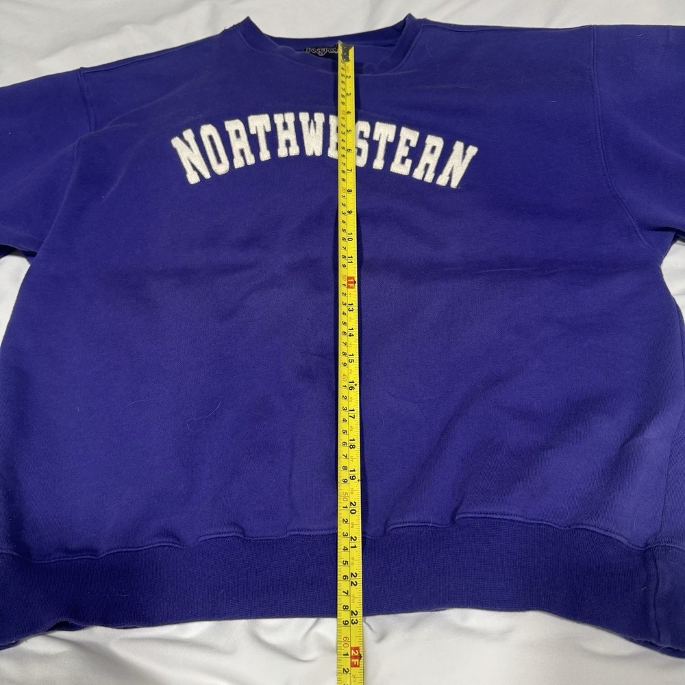 Northwestern University Vintage JanSport Embroidered Sweatshirt Men's Size Large - Picture 6 of 9